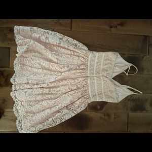 Pink homecoming semi-formal dress